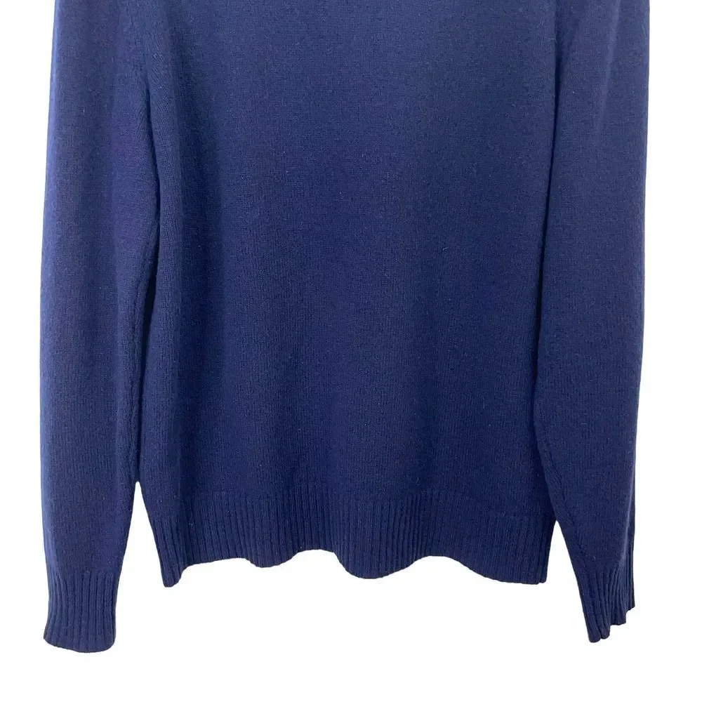 Bonobos 100% lamb‎ wool  turtleneck sweater Sz M standard fit navy blue